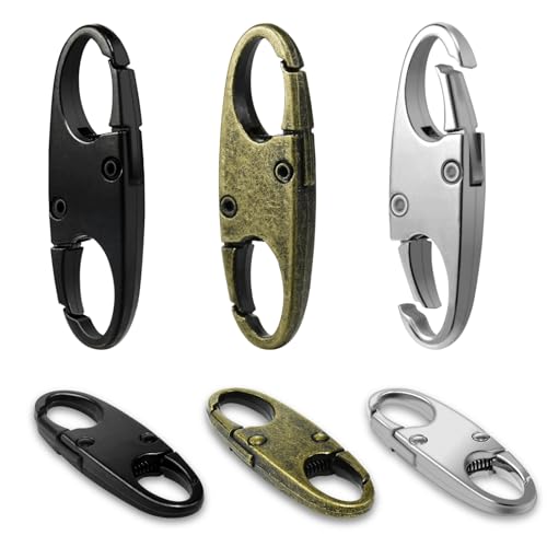 6Pcs Double Opening Lock Zipper Pull Replacement Clips, Small Carabiner Clips, Zipper Locks Anti Theft Deterrent for Bag Luggage Pickpocket Backpack Purse Travel Suitcase (Assorted) - color: 6pcs Assorted