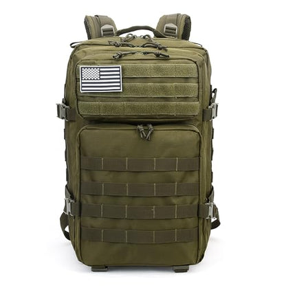 Lovelinks21 Hiking Assault Backpack Waterproof Motorcycle Backpack Bug Out Pack Rucksack for Outdoor Hiking - color: Green-2