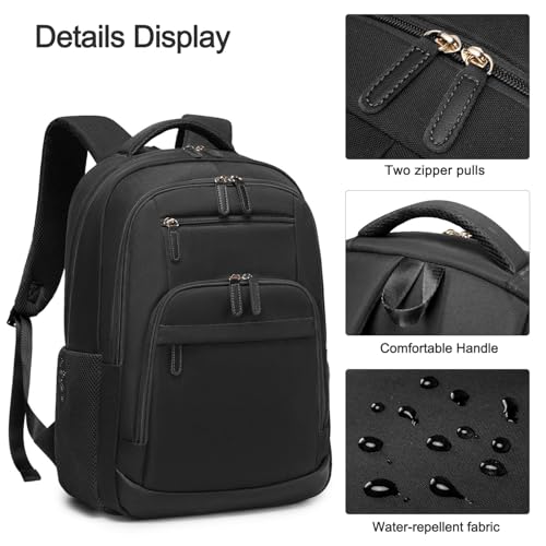 BOVIP Travel Backpack For Men Women,40L Carry On Backpack Flight Approved,TSA Personal Item Travel Bag Fits 17 Inch Laptop,Business Weekender Overnight Daypack Black - color: Black