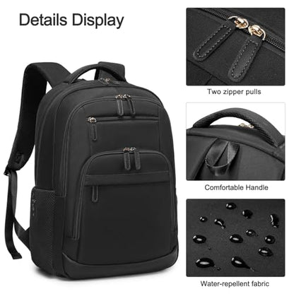 BOVIP Travel Backpack For Men Women,40L Carry On Backpack Flight Approved,TSA Personal Item Travel Bag Fits 17 Inch Laptop,Business Weekender Overnight Daypack Black - color: Black