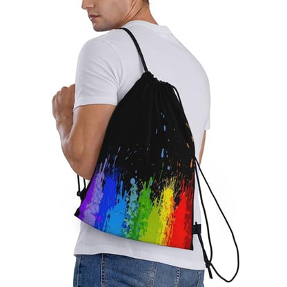 Rainbow Pride LGBT Drawstring Backpack Bag Sport Gym Dance Beach Travel Sackpack for Women Men - color: Lgbt_ddd00646