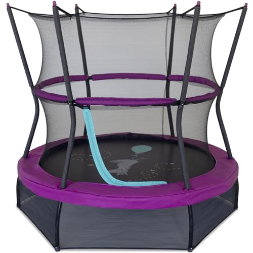 Skywalker Trampolines 60" No-Spring Design Mini Trampoline for Kids and Toddlers with Enclosure Net - color: Purple