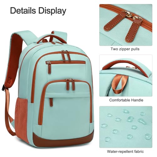 BOVIP Travel Backpack For Men Women,40L Carry On Backpack Flight Approved,TSA Personal Item Travel Bag Fits 17 Inch Laptop,Business Weekender Overnight Daypack Light Green - color: Light Green