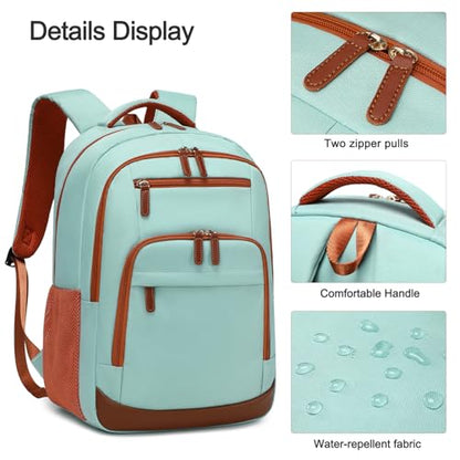 BOVIP Travel Backpack For Men Women,40L Carry On Backpack Flight Approved,TSA Personal Item Travel Bag Fits 17 Inch Laptop,Business Weekender Overnight Daypack Light Green - color: Light Green