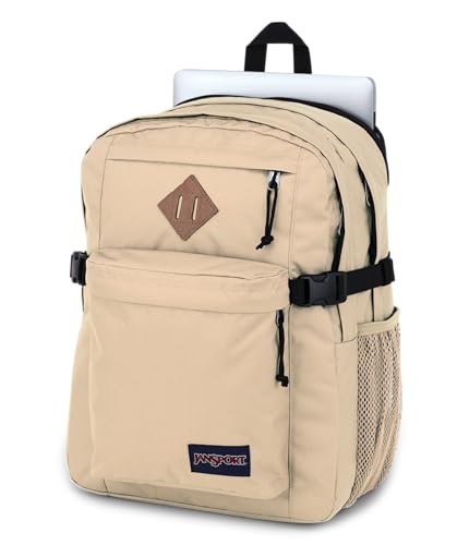 JanSport Main Campus Backpack - Travel or Work Backpack with 15-Inch Laptop Sleeve and Dual Water Bottle Pockets, Travertine - color: Travertine