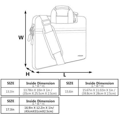 Hseok Laptop Shoulder Bag 17-17.3 inch Case, Durable Shockproof Protective Briefcase with Multi-Pockets Compatible with Lenovo Most 17-17.3 inch HP Acer Dell ASUS MSI Notebooks,Dark blue - color: Dark Blue, size: 17-17.3"