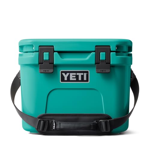 YETI Roadie 15 Hard Cooler with DoubleDuty Shoulder Strap - color: Aquifer Blue