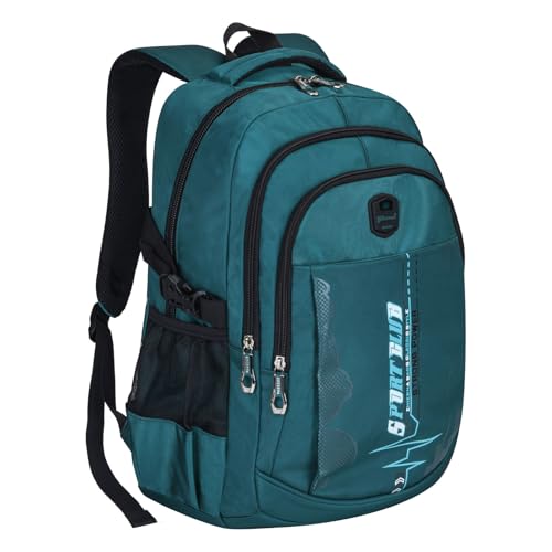 goldwheat School Backpack For Teen Boys, Lightweight Water-Resistant Boys Bookbag With Computer Compartment Fits 15.6" Laptop - color: Dark Green