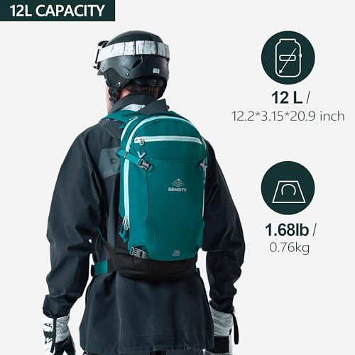 12L Ski & Snowboard Backpack, Backcountry Backpack for Men Women - color: Lake Blue