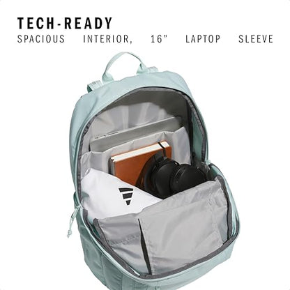adidas Excel 7 School Backpack for Laptop, Gym and Travel, 34L, Halo Mint Green/White/7.5, OSFA - color: Halo Mint Green/White/7.5, size: One Size