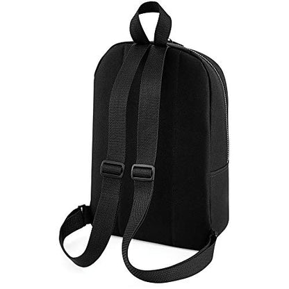 BagBase Mini Essential Knapsack Bag (One Size) (Black)