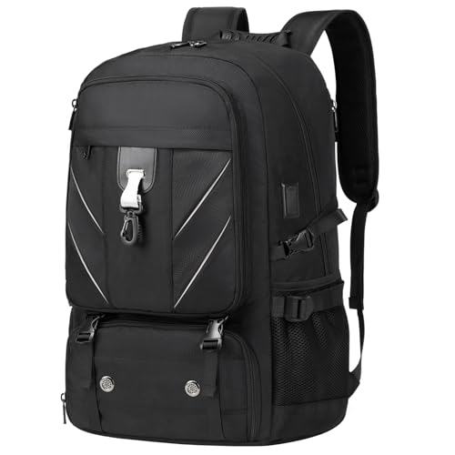 17.3 Inch gym backpack with Shoe Compartment,60L Water Resistant Anti Theft Backpacks with USB Charging Port, Airline Approved Carry on Bag Multiple Compartments,for Men Women Travel - size: 17.3 inch Travel Backpack