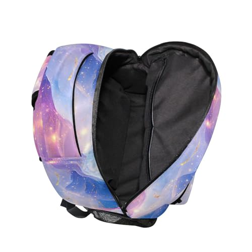 School Backpack for Men and Women Waterproof Backpack With Water Bottle Pocket with Chest Strap for Travel Trip Blue Purple - color: Multicolor12