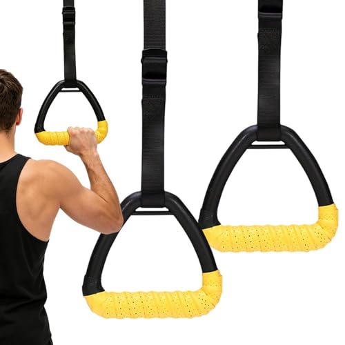 Gymnastics Rings | Exercise Strength Training Equipment,Exercise Rings Adjustable Straps,for Fitness Strength Training Home Outdoor Garage Park School Adult Men - color: Style B