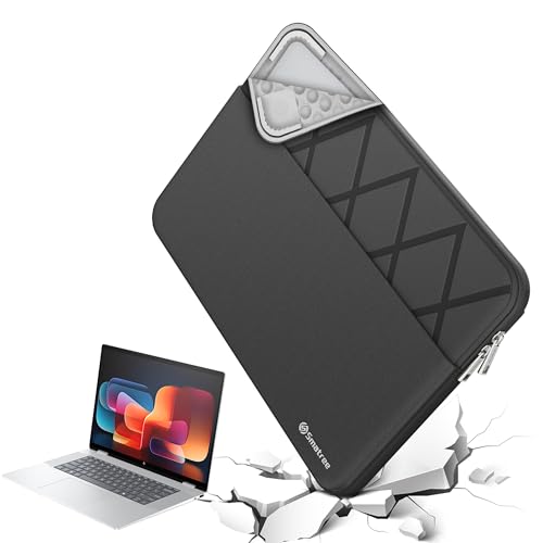Smatree Laptop Sleeve for 13.3 inch HP Pavilion Aero Laptop-13z-be200/13-be2047nr/13-be1097nr,Case with Pocket,YKK Zipper,Patented Shockproof Design(E408) - color: Elite-Black, size: for 13.3 inch Pavilion Aero 13z/13(E408)
