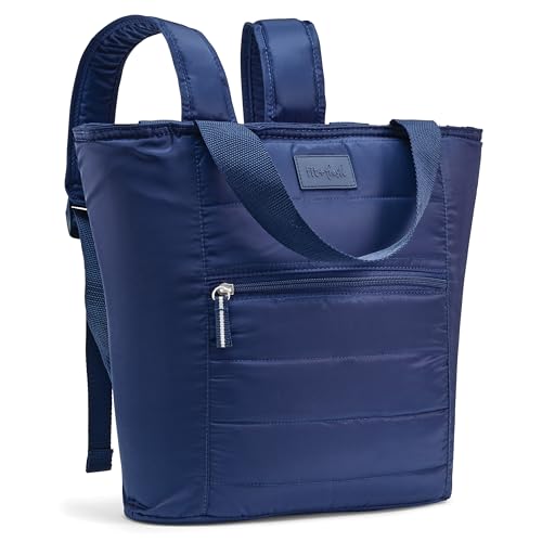 Fit & Fresh Mari Insulated Soft Backpack Cooler Tote, 12-Can Capacity - color: Midnight Blue