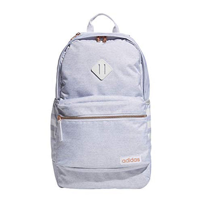 adidas Classic 3S Backpack, Jersey White/White/Rose Gold, One Size - color: Jersey White/White/Rose Gold