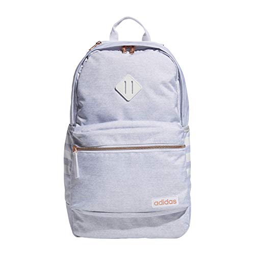 adidas Classic 3S Backpack, Jersey White/White/Rose Gold, One Size - color: Jersey White/White/Rose Gold