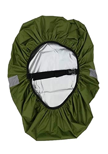 Waterproof Rucksack Cover Backpack Rain Cover 30L-100L for Travel Climbing Hiking (Army Green-Reflective, 80L-90L) - color: Army Green-reflective, size: 80L-90L