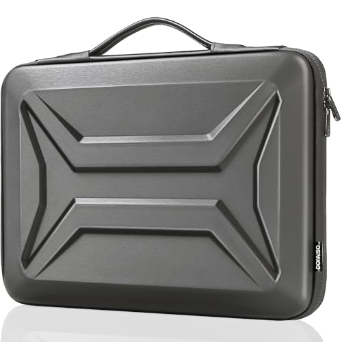 DOMISO 15.6-16 Inch Laptop Hard Case, Waterproof Shockproof Hard Shell Laptop Sleeve Protective Computer Bag for Macbook Pro/Lenovo IdeaPad/HP ENVY/Dell XPS,Dark Grey - color: Dark Grey, size: 15 - 15.6 Inch
