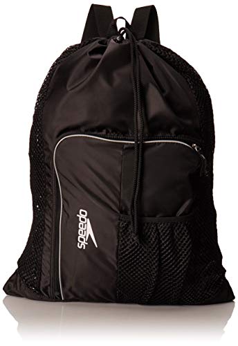 Speedo Unisex-Adult Drawstring Deluxe Ventilator Mesh Equipment Bag - color: Speedo Black