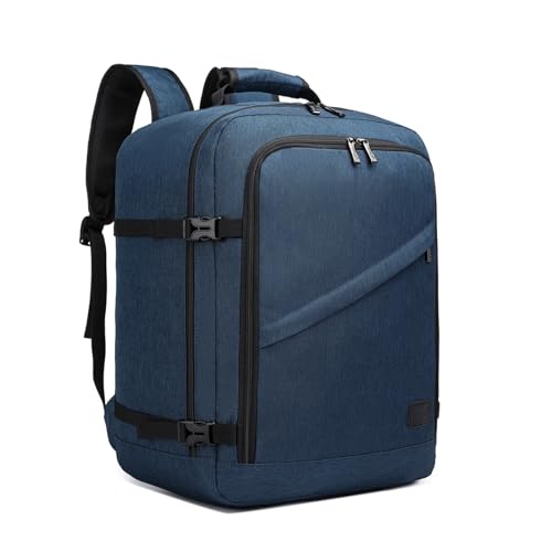 Kono Carry on Backpack, 18" Airplane Approved Under Seat Travel Backpack for Men and Women, Waterproof Lightweight Daypack for Flight 30L (Navy, Medium) - color: Navy, size: 18-inch 30L