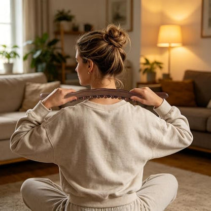 Massage Stick Wood,Natural Portable Wooden Roller Bar | Wood Stick Massage Tool,for Home House Bedroom Office Indoor Women Men Arm Legs Shoulders