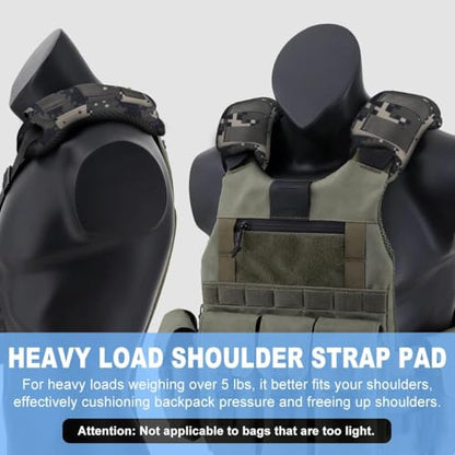 ZINMARK 2Pcs Tactical Shoulder Pad, Ultra-Thick Comfort Cushion for Vest Straps, Backpacks, Breathable & Shock-Absorbing,Camouflage-gray - color: Camouflage-gray