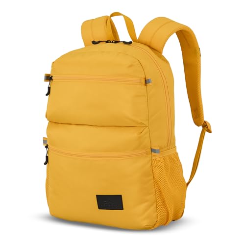 High Sierra Everclass Backpack - Travel or Work Laptop Bookbag with 360° Reflectivity, Dual Water Bottle Pockets & Fits Laptops Up To 15.6”, One Size, GOLDEN HOUR - color: Golden Hour