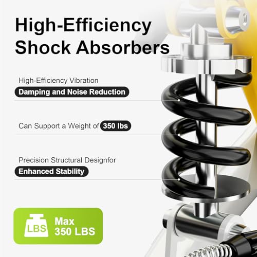 BlessReach Economy Steerable Knee Walker - Compact Crutch Alternative for Foot Injuries with Dual Braking System (Yellow) - color: Yellow