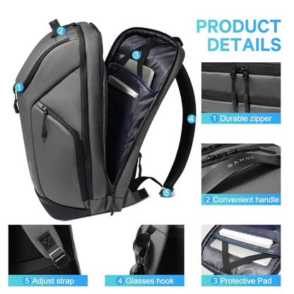 FUTURE AESTHETICS Business Commute Backpack for Men and Women, Waterproof 15.6 Inch Laptop Backpack, Durable Flight-Approved Travel Backpack for Work/College,Grey - color: Grey
