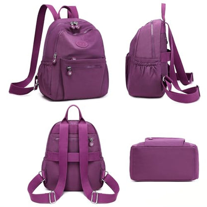 Mini Backpack Purse for Women, Stylish Daypack Shoulder Bag, Small Lightweight Daypack for Work Travle College (A- Purple) - color: A- Purple