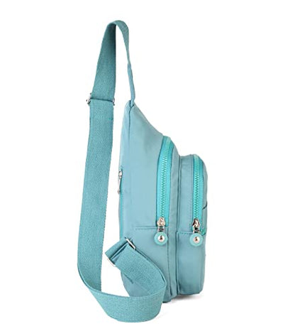 EVANCARY Small Sling Bag Crossbody Bags for Women Men, Sling Backpack Chest Daypack Cross Body Bag for Travel Outdoor - color: Green