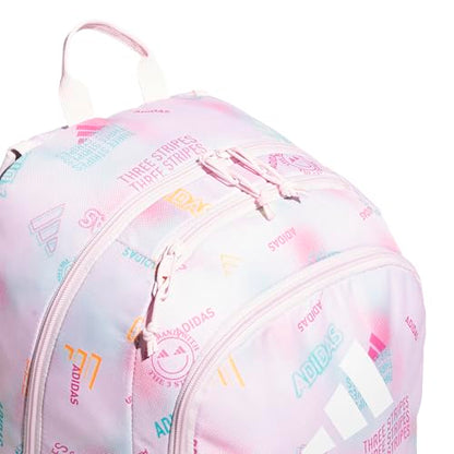 adidas Kids Affiliate Backpack – School Bag for Girls and Boys, 27L, Adi Haze Clear Pink/White, OSFA - color: Adi Haze Clear Pink/White