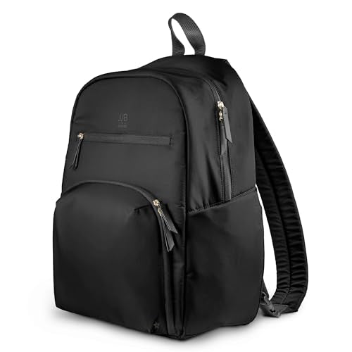 JJB by JuJuBe - New Deluxe Diaper Bag Backpack with Portable Changing Pad, Stroller Straps, Large Travel Backpack for Boy or Girl, Carrying Baby Bottles, Diapers, Pacifiers, Grey, Mother's Day Gift - color: Black