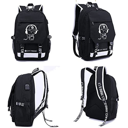 Asge Large Teens School Backpacks Waterproof Nylon Football Printing for 8-15 Years Boys & Girls - color: Oslei128-4