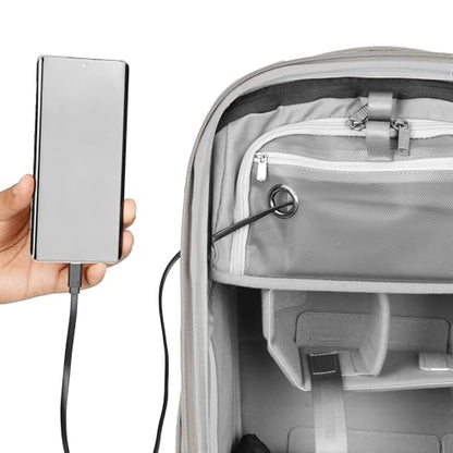 VANGUARD VEO Metro B20L Camera & Everyday Backpack (Cream) – Fits 70–200mm Attached, 14" Laptop Storage, Convertible Daypack Design, Carry-On Ready - color: Cream, size: 20L