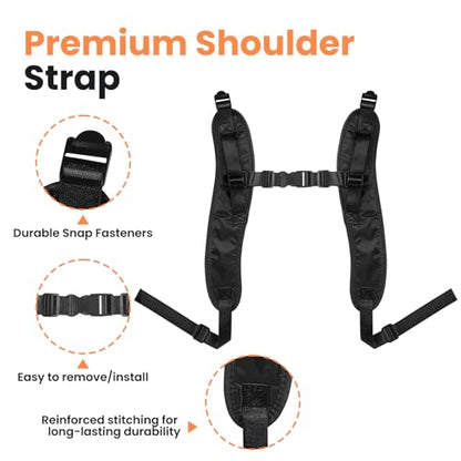 Zookpr Backpack Vacuum Cleaner Shoulder Strap PV100 Replacement Compatible with Proteam, Megavac, Provac, Quartervac, Fits Most Backpack Vacuum Cleaners