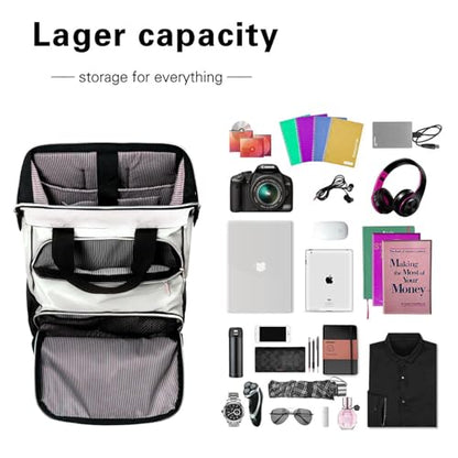 Hap Tim Laptop Backpack for Men, Women, Travel, Work, Nurse, Teacher, Khaki Black (7651-BH) - color: Khaki Black