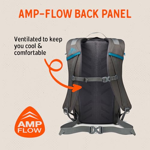 Kelty Asher Backpack, Daypack to Multi-Day Backpacking Capacity, Hiking, Lightweight Travel Pack, Internal Frame (18L Beluga) - color: Beluga/Stormy Blue, size: 18L