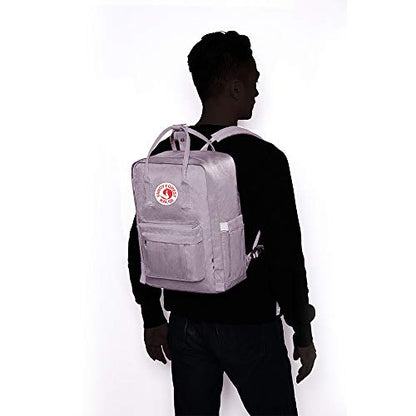 KALIDI Casual Laptop Backpack 15 Inches Classic Camping Rucksack Travel Outdoor Square Daypack College Hiking Gym Bag, Purple - color: Purple