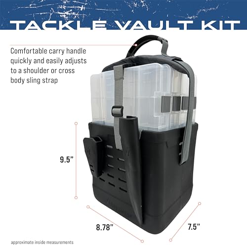 FROGG TOGGS EVA Tackle Vault, Lightweight, Customizable Fishing Tackle Bag - color: Black, style: 3700 Kit