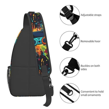 Sling Backpack Unisex Crossbody Chest Bag Shoulder Chest Bag For Women Men Hiking Travel - color: Game
