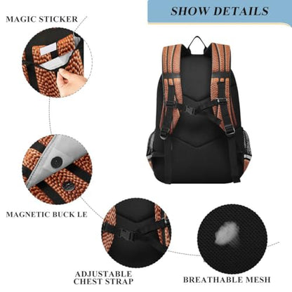 ALAZA Basketball Ball Stylish Backpack College Middle High School Bag Laptop Bag Casual Dayback Travel Business 17 inch
