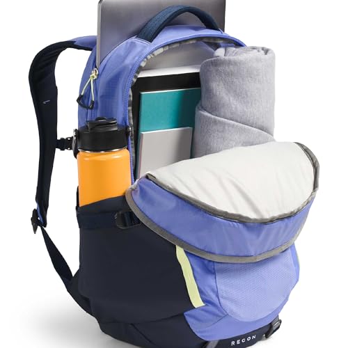 The North Face Women's Recon Everyday Laptop Backpack - Commuter Travel Bag, 18" Laptop Sleeve, Water-Repellent, Periwinkle Glow/Summit Navy/Lemon Mist, One Size - color: Periwinkle Glow/Summit Navy/Lemon Mist, size: One Size