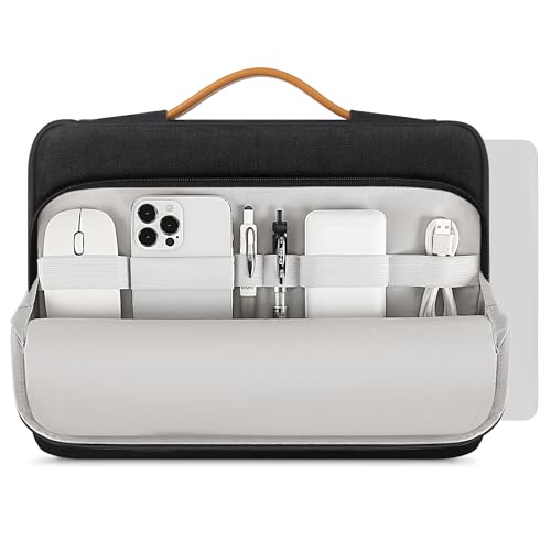 DOMISO Laptop Sleeve for MacBook Pro 14 Inch, Protective Case with Handle, Compatible with M4/M3/M2/M1 Chip Models, Black - color: Black, size: 14 inch