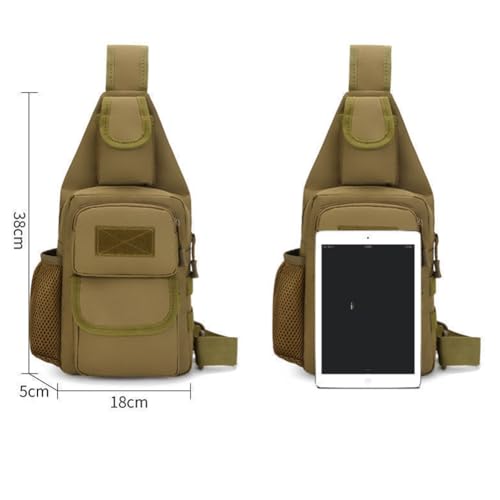 Sling Bag Crossbody Backpack for Men,Handiness Skiing Sling Bag, Lightweight Daypack for Hiking Travel (Green) - color: Green