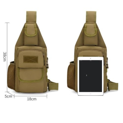 Sling Bag Crossbody Backpack for Men,Handiness Skiing Sling Bag, Lightweight Daypack for Hiking Travel (Green) - color: Green