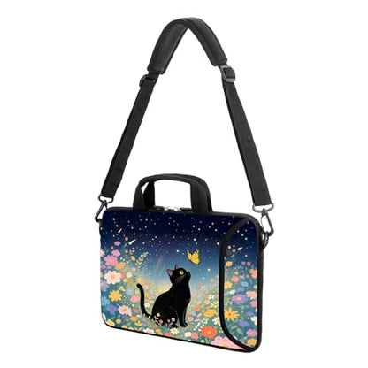 AMARY 15.4" 15.6" laptop sleeve adjustable shoulder strap with handle accessory pocket for men women (Cat-1) - color: Cat-1