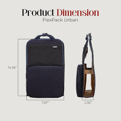 GillyGro Unisex Foldable Vertical Backpack Organizer Insert for Tote Bag, Carry On, Picnic, Camping - With Pockets & Handle - color: Gray/Red